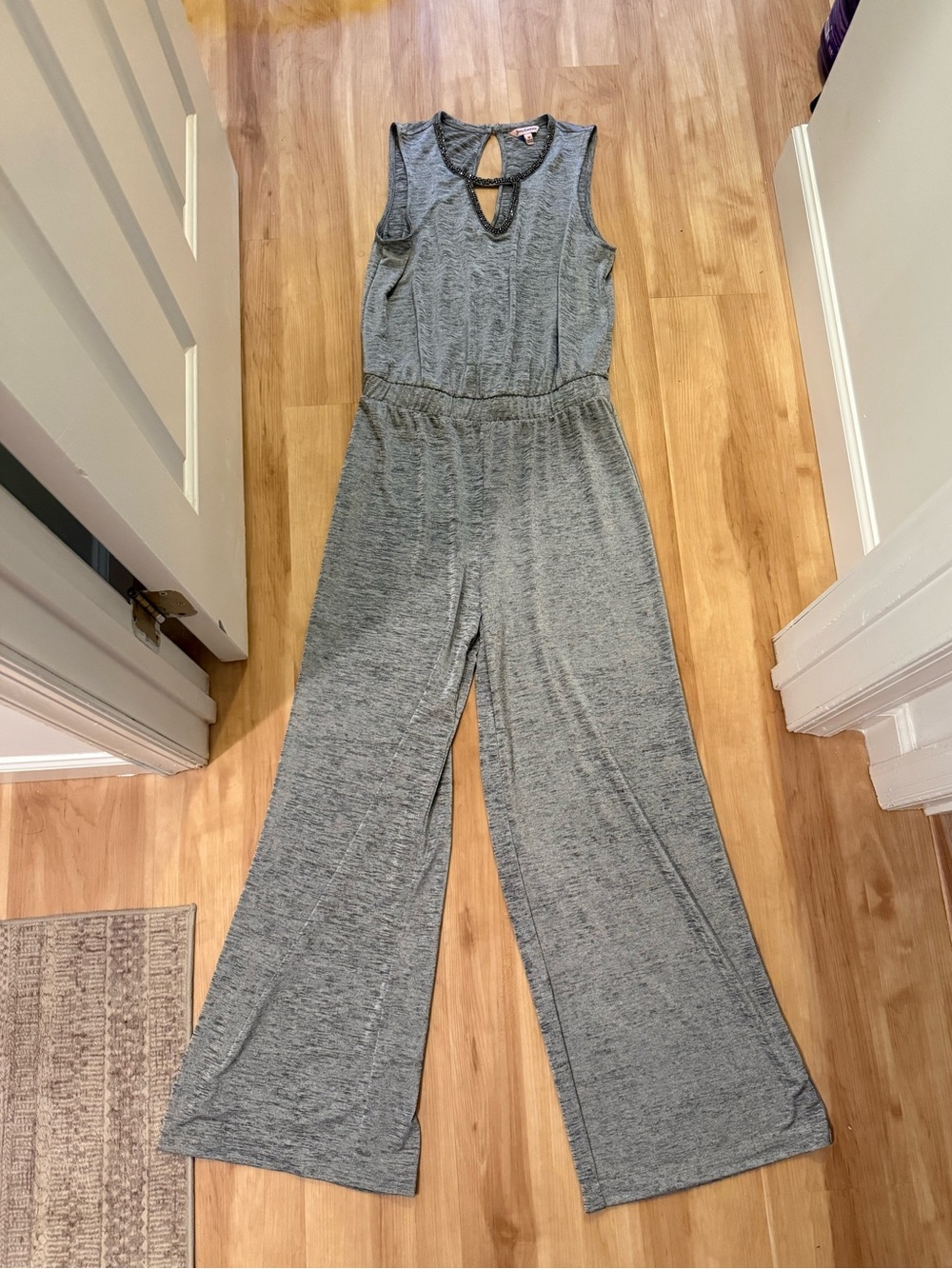 Juicy Couture Gray Sleeveless Wide-Leg Jumpsuit